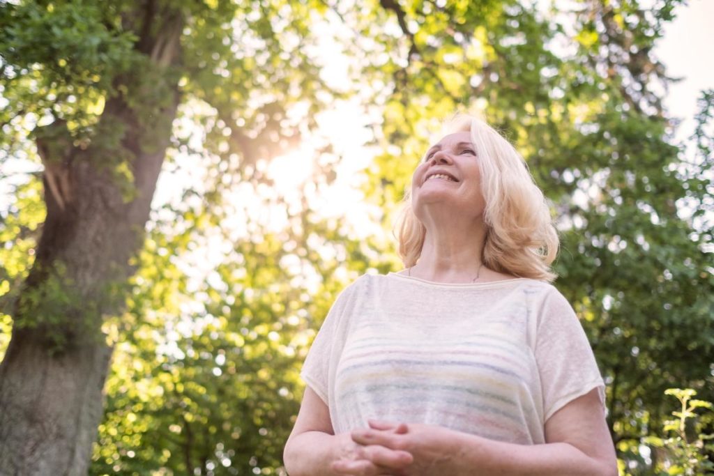 an active senior enjoys some fresh air