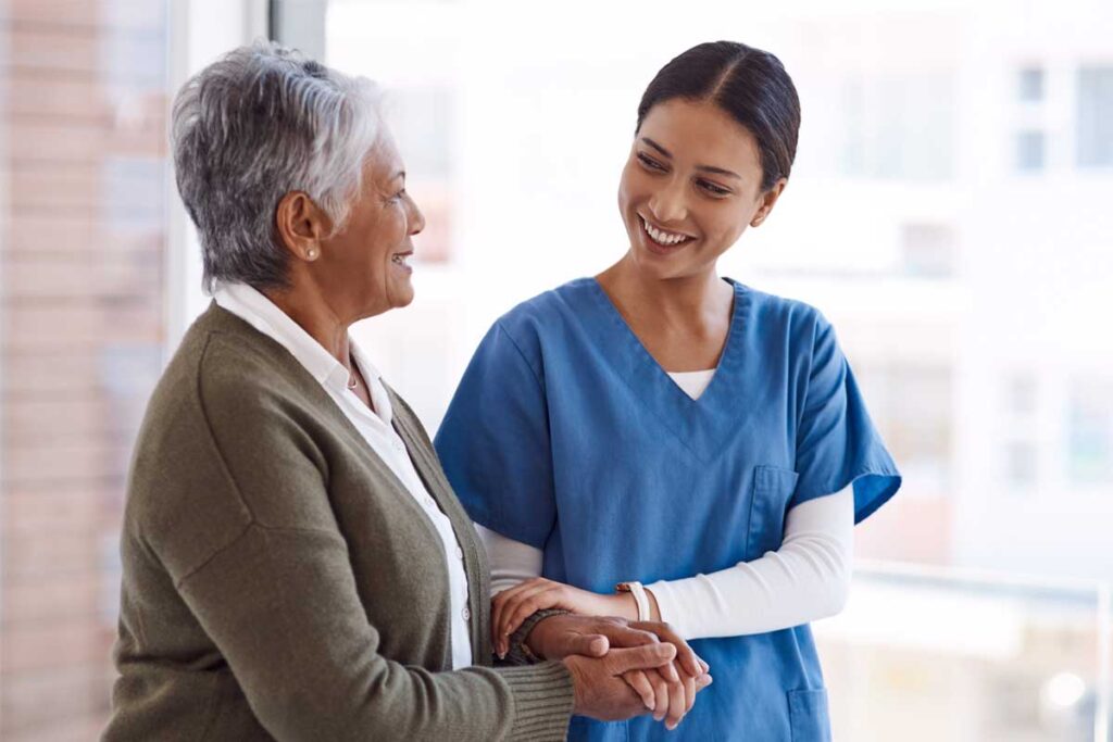 Senior asks nurse, "What is long term skilled nursing care?"