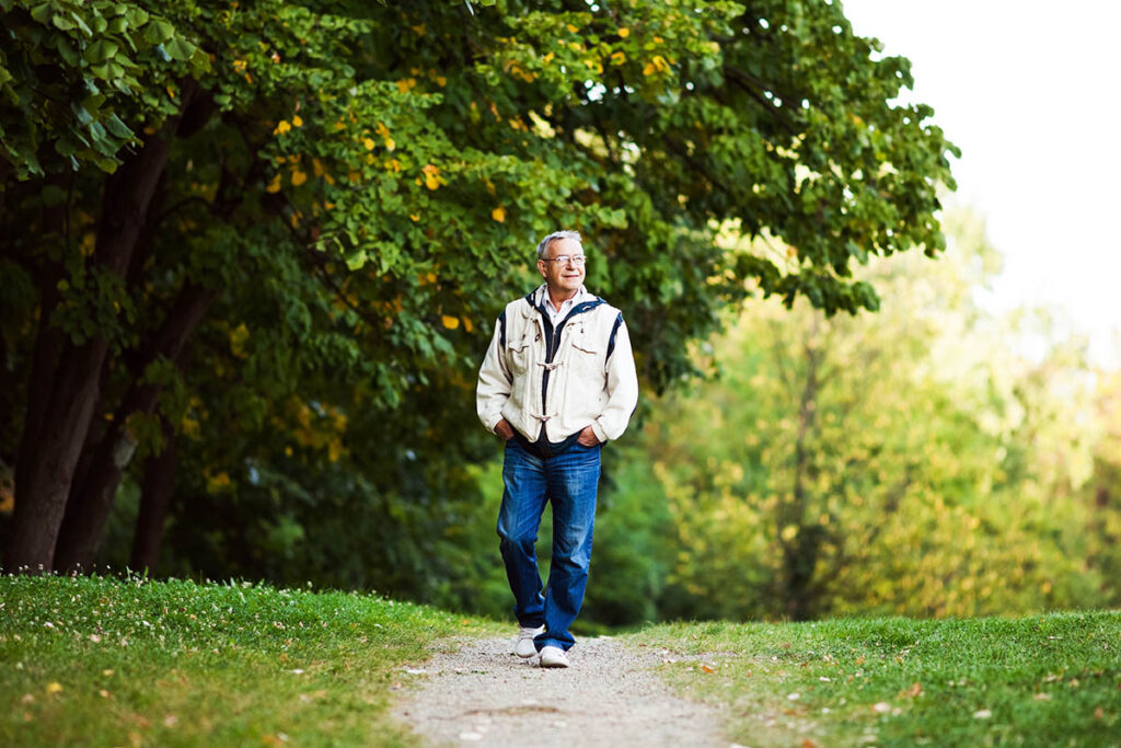 Man taking part in physical therapy for senior health